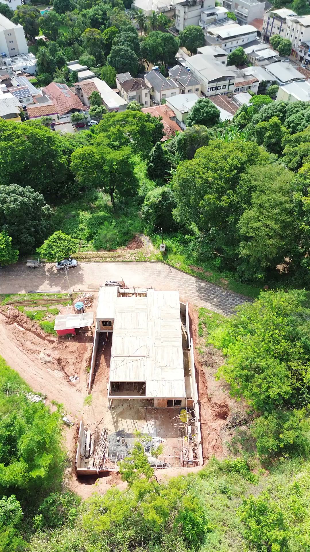 Casa em construção no Residencial Quinze de Novembro